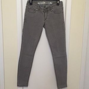 Express gray jean legging size 0.